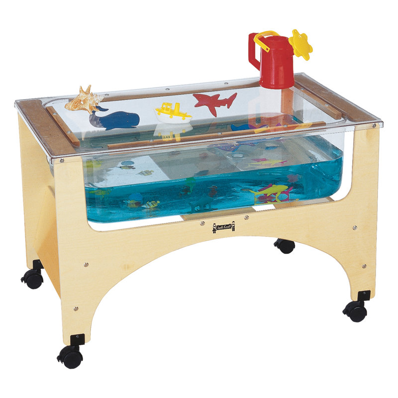 Jonti-Craft® Solid Wood Rectangular Birch Sand and Water Table with